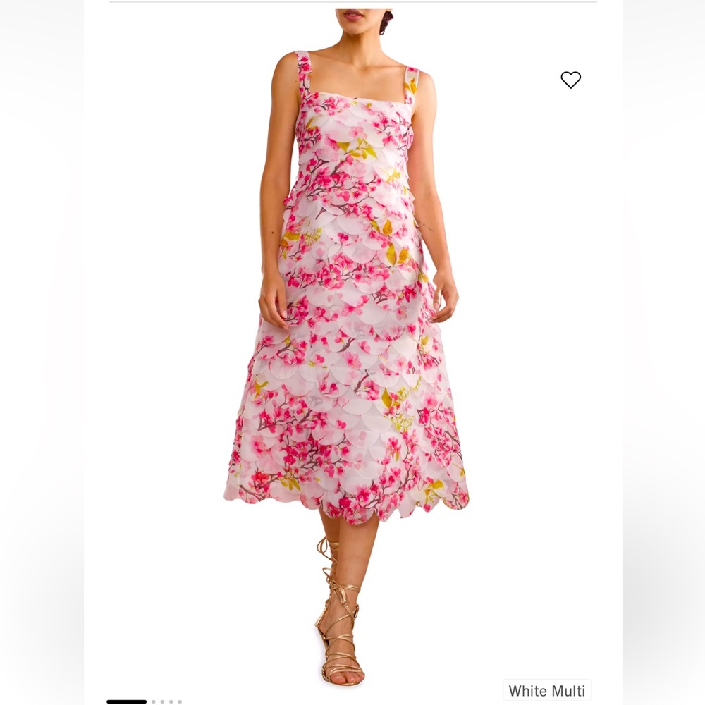 Floral Pink and White Dress